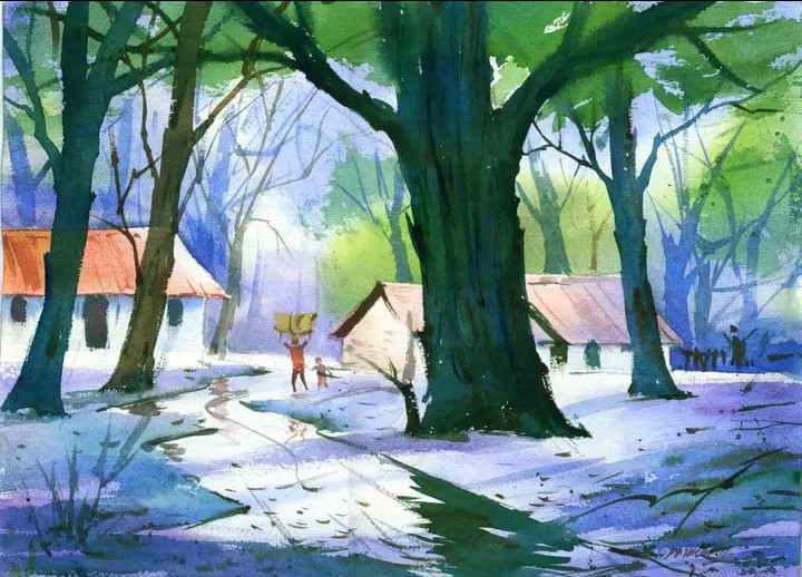 Landscape pencil study